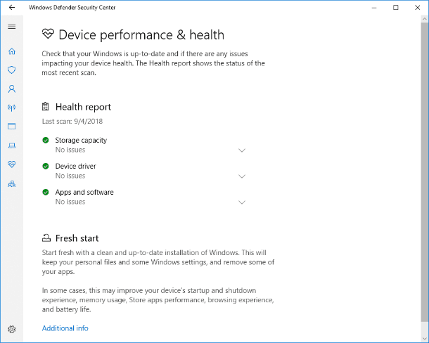 Device performance & health