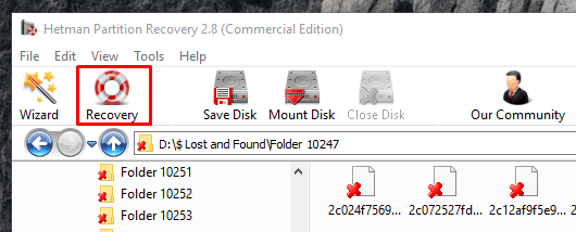 Hetman Partition Recovery. Click the Recovery button in the main ribbon