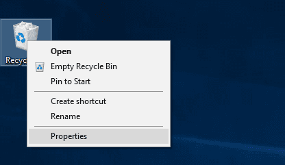 Recycle Bin. Properties