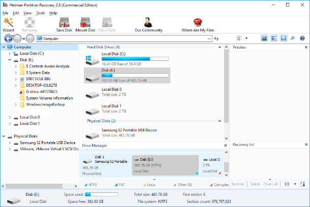 Hetman Partition Recovery. برنامج متخصص لإسترداد البيانات