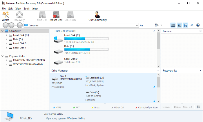 Download and install Hetman Partition Recovery