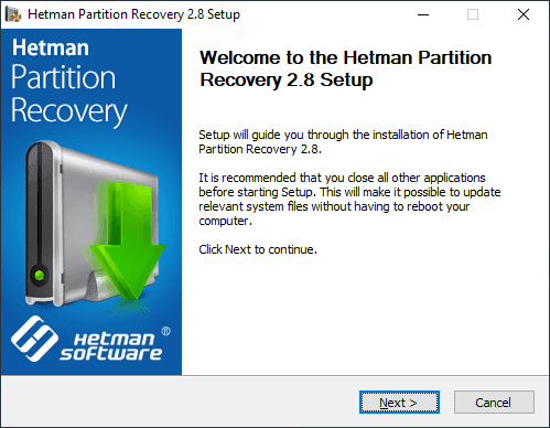 Hetman Partition Recovery. Install
