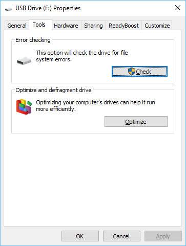 Check The Drive File System Error