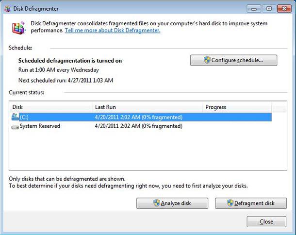 Disk Defragmenter