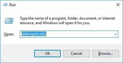Run diskmgmt.msc