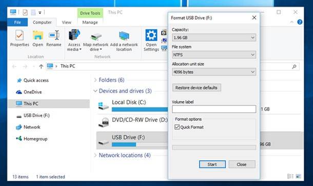 usb hard drive format tool windows 10