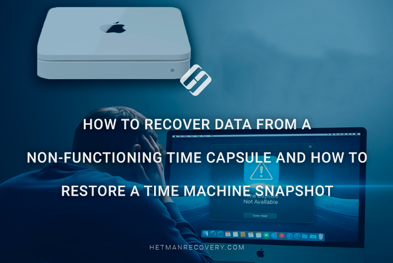 How to recover data from a non-functioning Time Capsule and how to restore a Time Machine snapshot