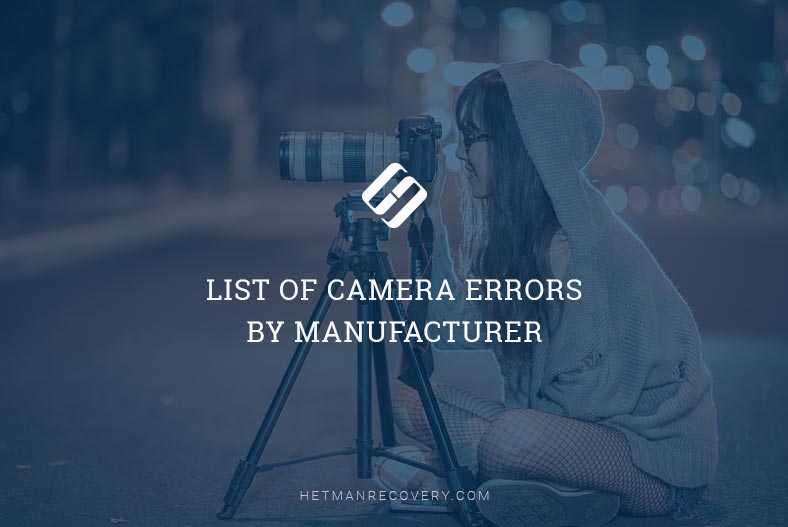 List of Camera Errors By Manufacturer