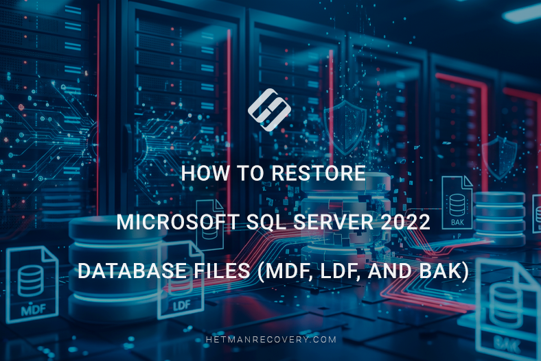How to restore Microsoft SQL Server 2022 database files (MDF, LDF, and BAK)