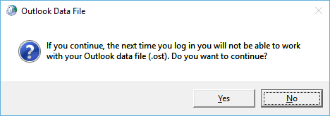 OutLook OST File Disabled