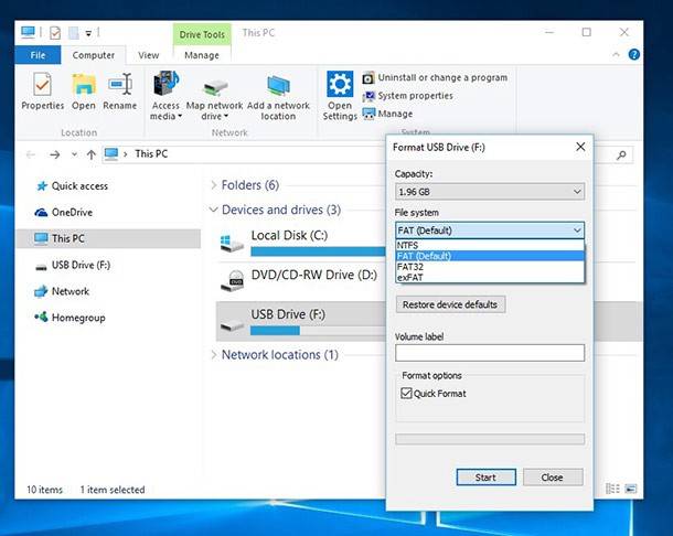 Change File System from FAT32 to NTFS