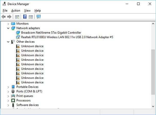 Launch Device Manager and see if there are drivers for your device