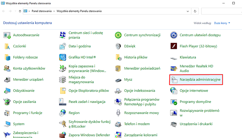 Przegląd wszystkich elementów aplikacji systemowej Przegląd wszystkich elementów aplikacji systemowej