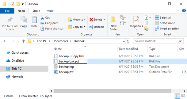 how to add internet shortcut to outlook personal folders