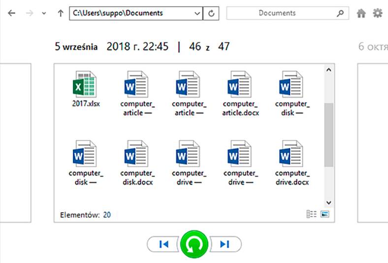 Odzyskiwanie plików przy użyciu Historii plików w systemie Windows 10