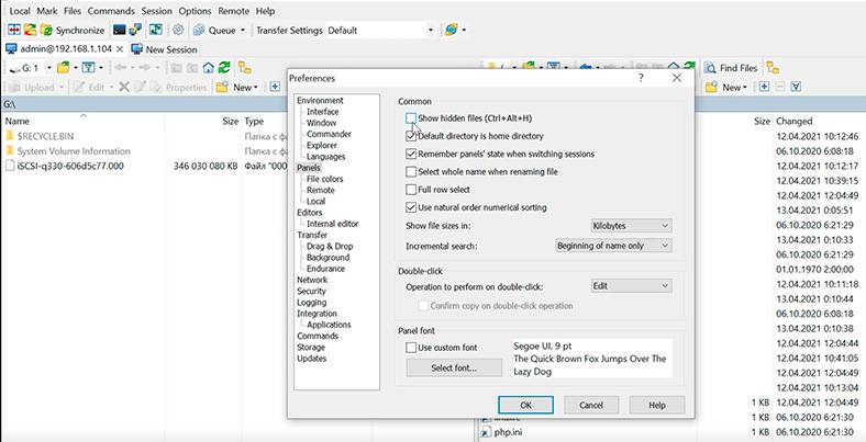 Ustawienia Winscp aby pokazać ukryte pliki Ustawienia Winscp aby pokazać ukryte pliki
