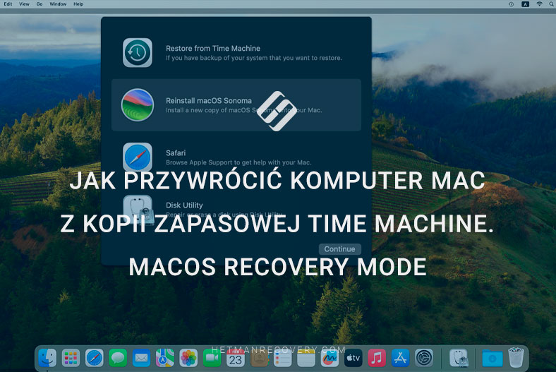 Jak przywrócić komputer Mac z kopii zapasowej Time Machine. MacOS Recovery Mode