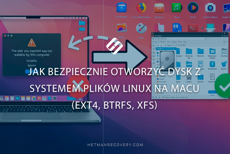 Jak bezpiecznie otworzyć dysk z systemem plików Linux na Macu (ext4, btrfs, xfs) Jak bezpiecznie otworzyć dysk z systemem plików Linux na Macu (ext4, btrfs, xfs)