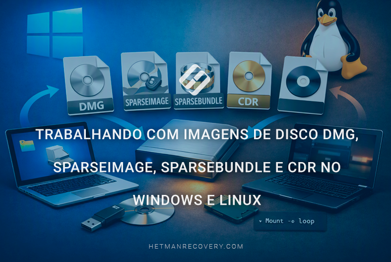 Trabalhando com imagens de disco DMG, SparseImage, SparseBundle e CDR no Windows e Linux Trabalhando com imagens de disco DMG, SparseImage, SparseBundle e CDR no Windows e Linux