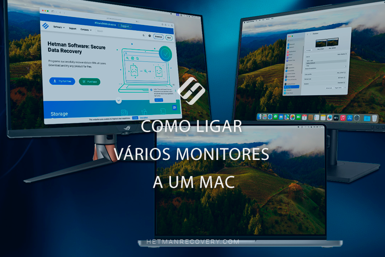 Como ligar vários monitores a um Mac