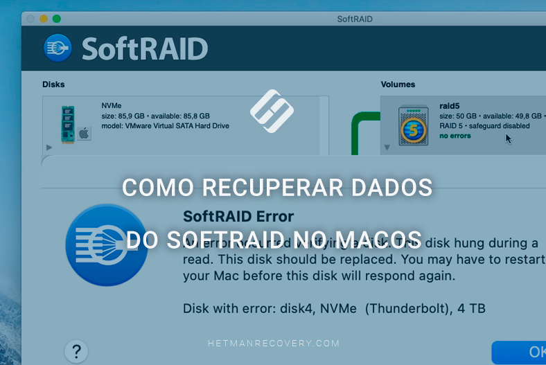 Como recuperar dados do SoftRAID no macOS mesmo se o RAID não for montado