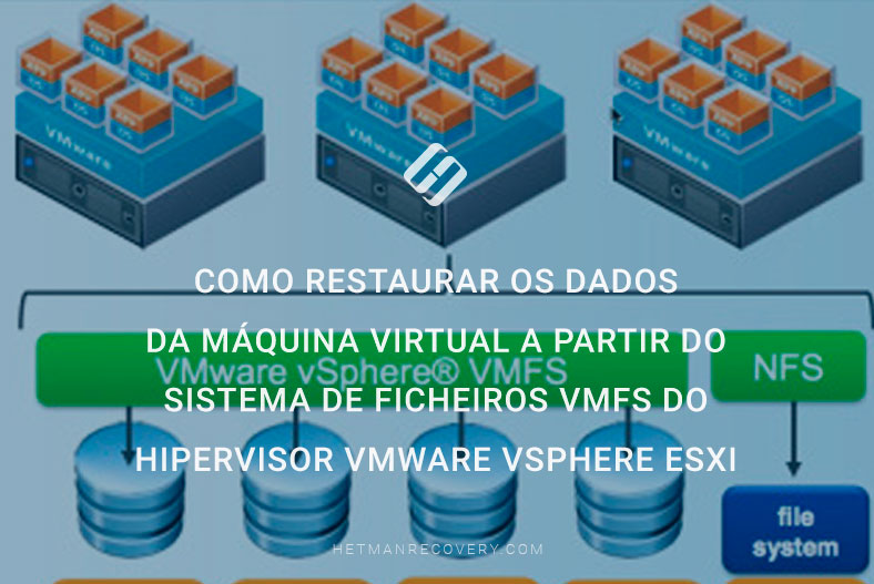 Como restaurar os dados da máquina virtual a partir do sistema de ficheiros VMFS do hipervisor VMWare vSphere ESXi