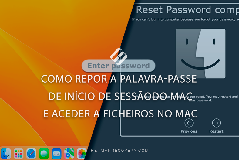 Como repor a palavra-passe de início de sessão do Mac e aceder a ficheiros no Mac