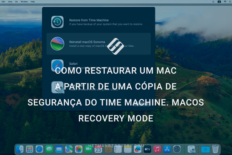 Como restaurar um mac a partir de uma cópia de segurança do Time Machine. MacOS Recovery Mode
