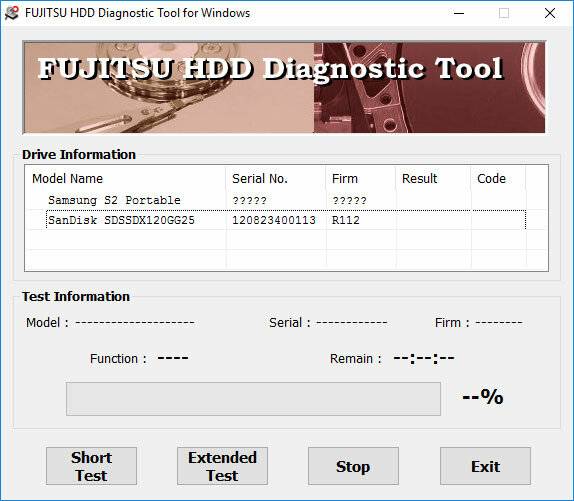 Fujitsu Diagnostic Tool