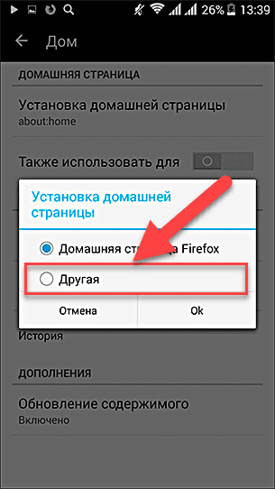 Mozilla Firefox. Другая страница