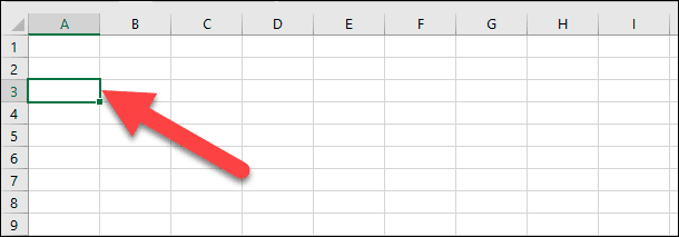 Microsoft Excel. Щелкните первую ячейку в диапазоне