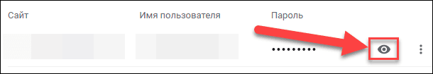 Google Chrome / Показать пароль