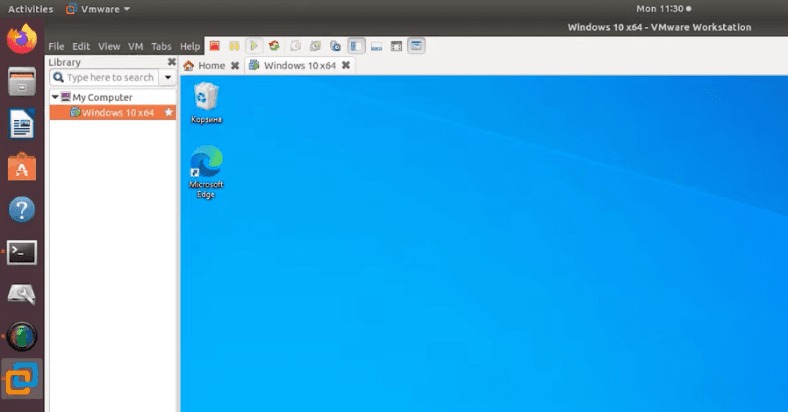 Виртуальная машина с Windows 10 на Linux ПК