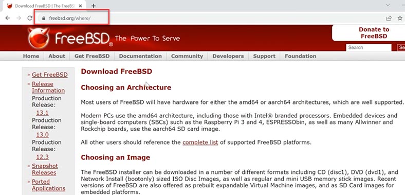 Официальный сайт FreeBSD