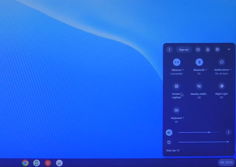 Рабочий стол ChromeOS Flex