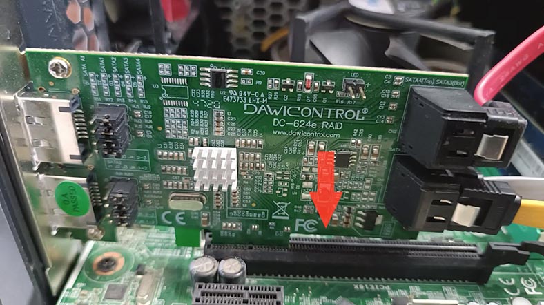 Подключение контроллера Dawicontrol DC 624e к материнской плате