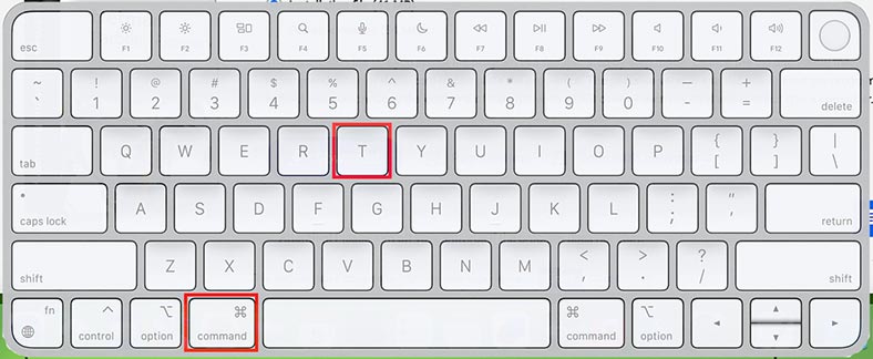 Command (⌘) + T