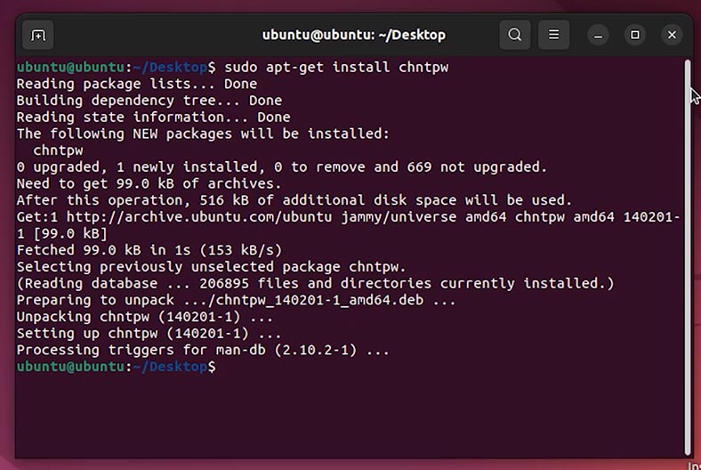 Sudo apt-get install chntpw