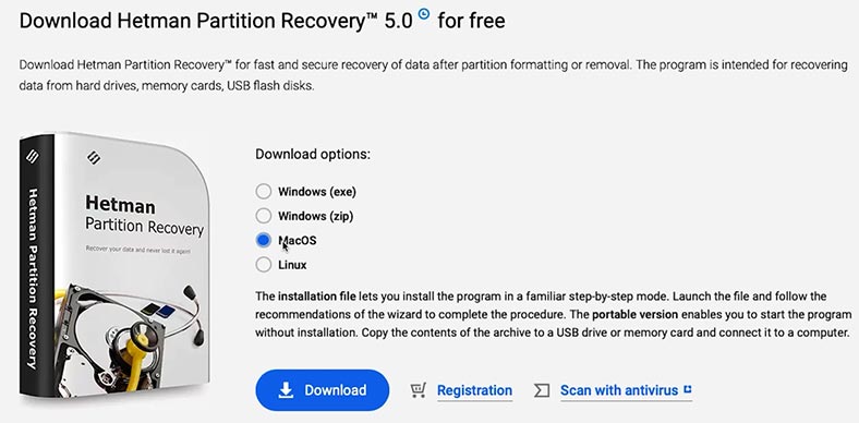 Скачать Hetman Partition Recovery для MacOS