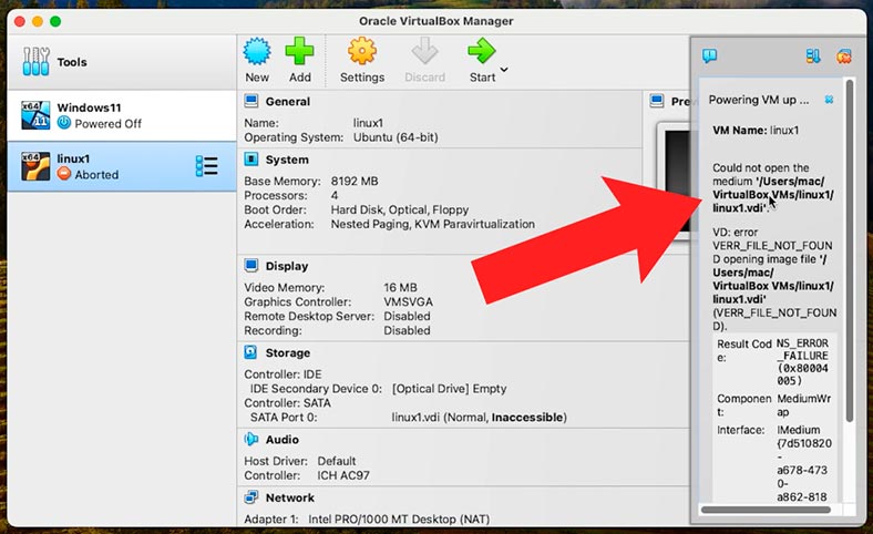 Virtualbox ссылается на папку, в которой нет файла виртуального диска Virtualbox ссылается на папку, в которой нет файла виртуального диска