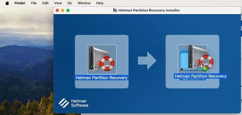 Установите Hetman Partition Recovery на macOS