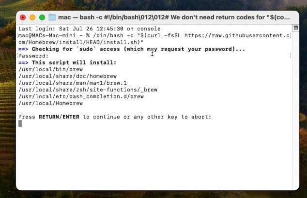 Установка поддержки файловых систем Linux через Homebrew