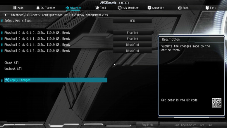 UEFI: Apply changes