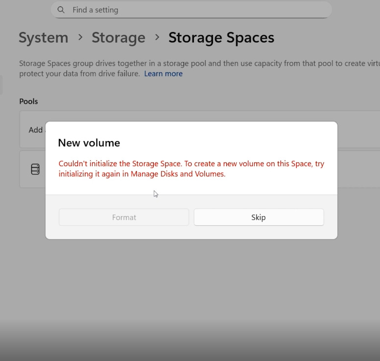 Windows Storage Spaces: инициализация диска пула в Управлении дисками Windows Storage Spaces: инициализация диска пула в Управлении дисками
