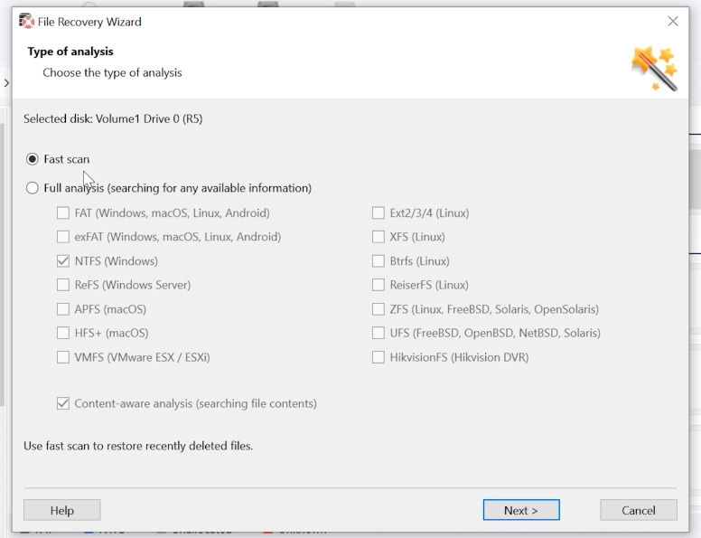 Hetman RAID Recovery: start with Quick Scan Hetman RAID Recovery: start with Quick Scan