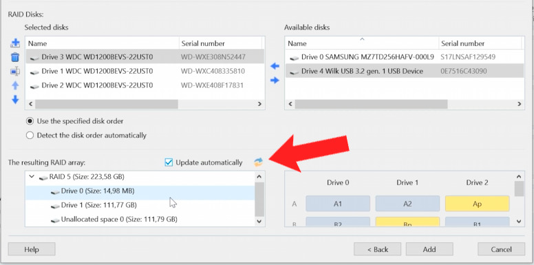 Hetman RAID Recovery: partitions and folders discovered by the program Hetman RAID Recovery: partitions and folders discovered by the program