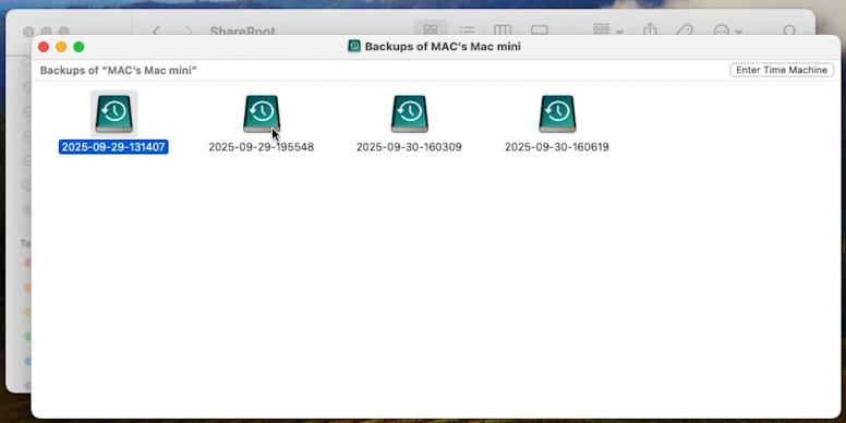 Contenuto della cartella Backups.sparsebundle