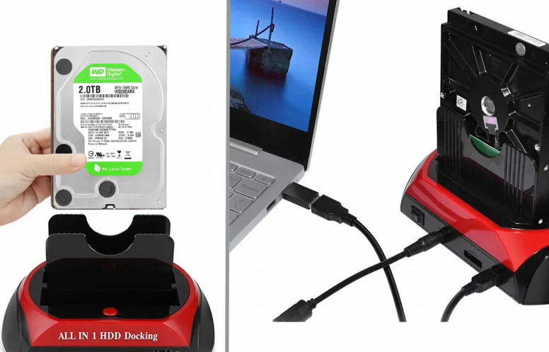 Collegamento dell'hard disk a un PC