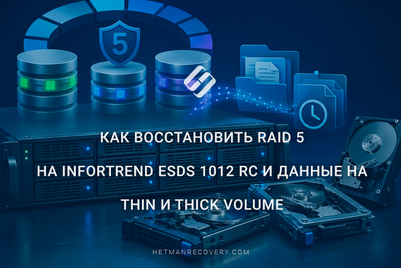 Как восстановить RAID 5 на Infortrend ESDS 1012 RC и данные на Thin и Thick Volume Как восстановить RAID 5 на Infortrend ESDS 1012 RC и данные на Thin и Thick Volume