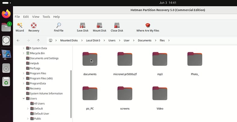 Hetman Partition Recovery: дані віртуального жорсткого диска